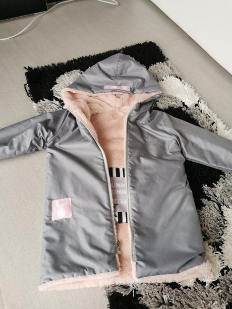 Prechodny kabat piskaci obojstrany 3-4r., funny bunny,98