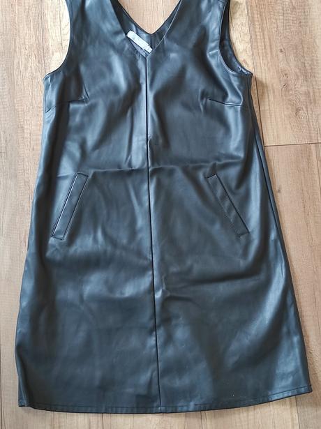 Koženkové šaty 40, m