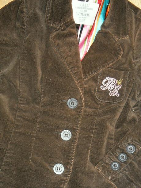 Kordové sačko pre slečnu, h&m,110