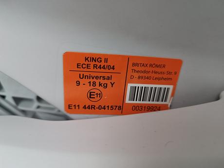 Autosedačka -britax romer king ii, britax