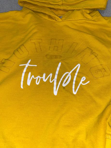 Horčicová mikinka super na doma 146/152, pepco,146