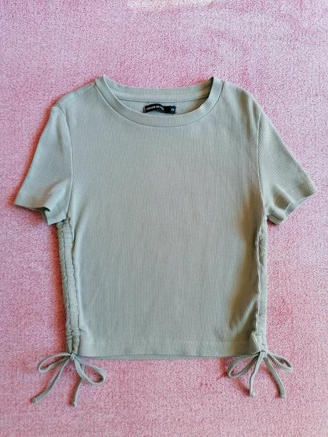 Crop top so šnúrkami na bokoch, house,xs