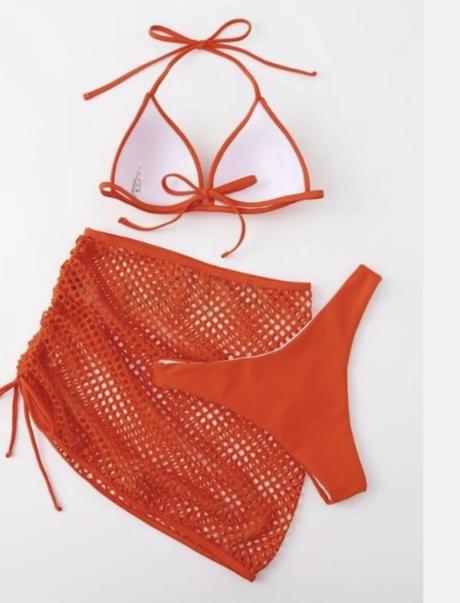 Oranžové plavky setik, s