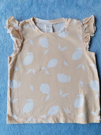Tričko citróny, h&m,80