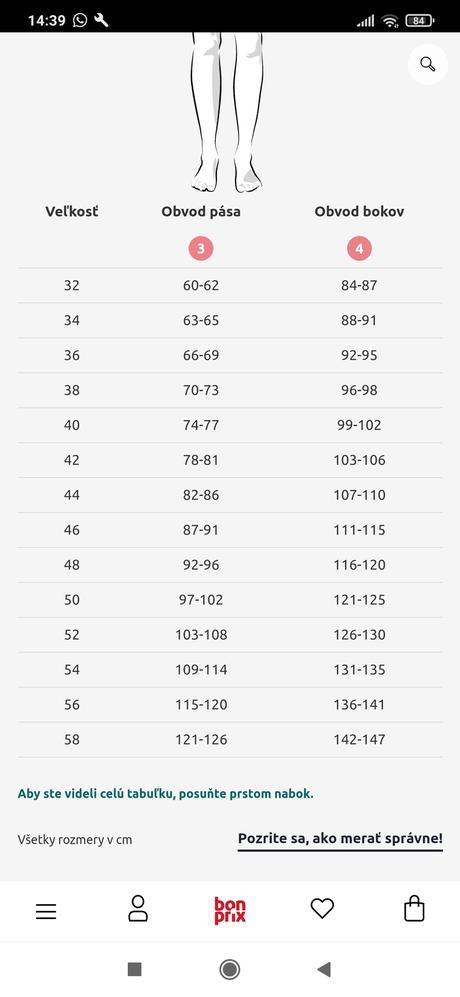 Tehotenské rifle, bonprix,36