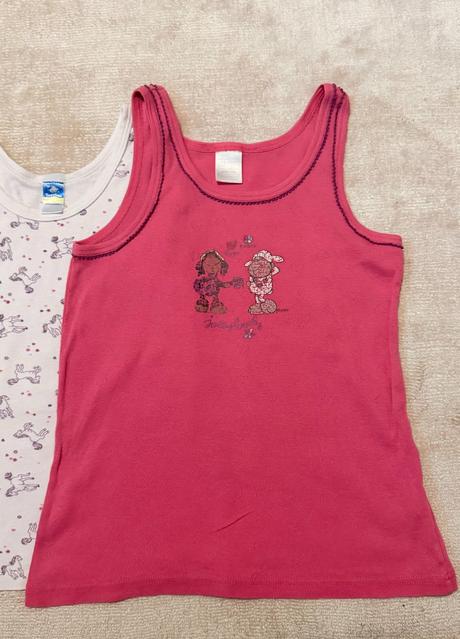 Set 4x dievčenské tielko veľ. 128 (topolino, schie, 128