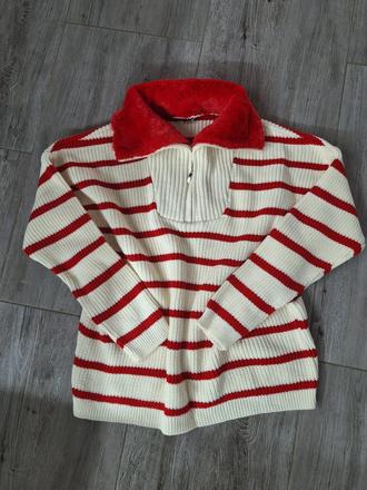 Dámsky pasikavy sveter, h&m