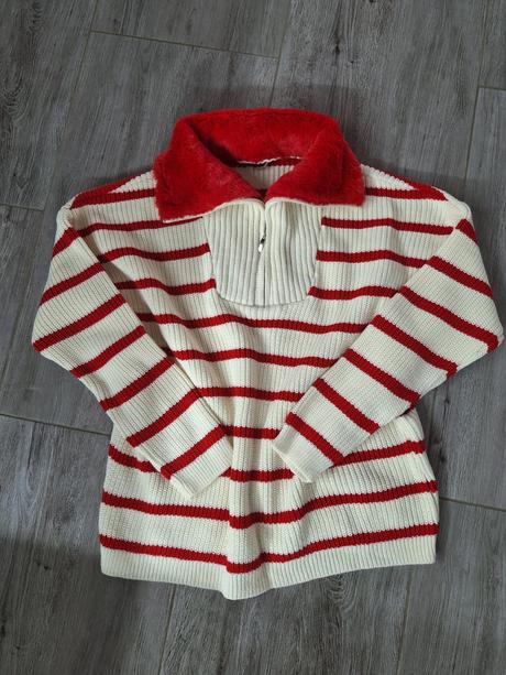 Dámsky pasikavy sveter, h&m