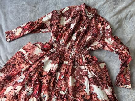 Kenzo hodvábne košelové šaty, s