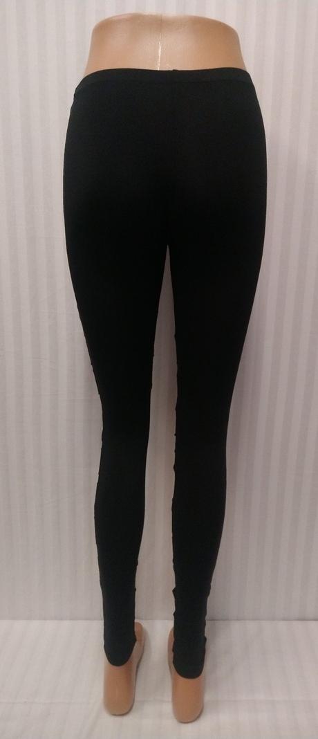 Dámske elastické čierne legíny so sieťovaním, xs, xs