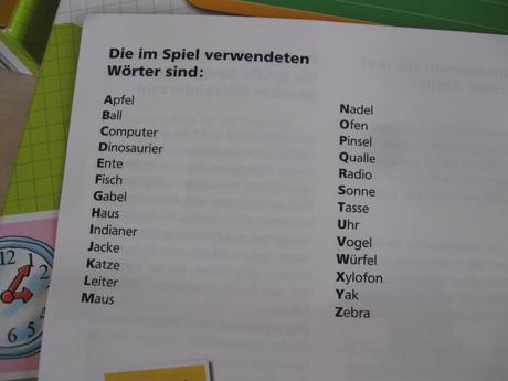 Spoločenská hra - abeceda/domino - po nemecky,