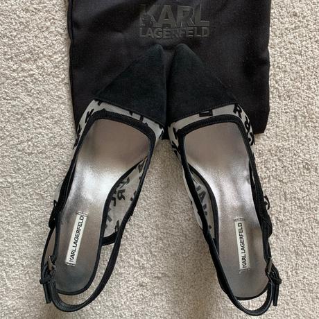 Karl lagerfeld semišové lodičky so sieťkou, karl lagerfeld,36