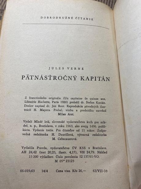 Jules verne starý krásny pätnásťročný kapitán 1963,