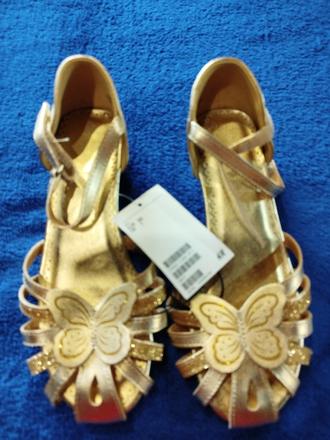 Zlaté sandálky vd 21 cm, h&m,33