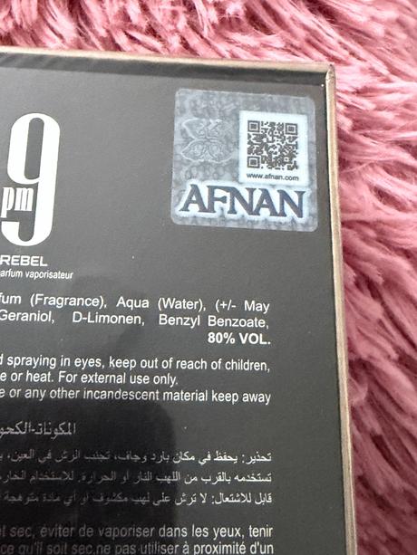 Afnan 9pm rebel 100ml, 
