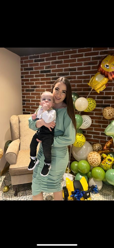 Zelene mentolove šaty, s