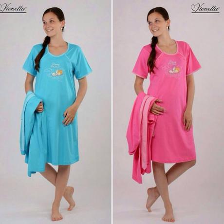 Materská nočná košieľka so županom, vienetta secret,l / m / s / xl / xxl