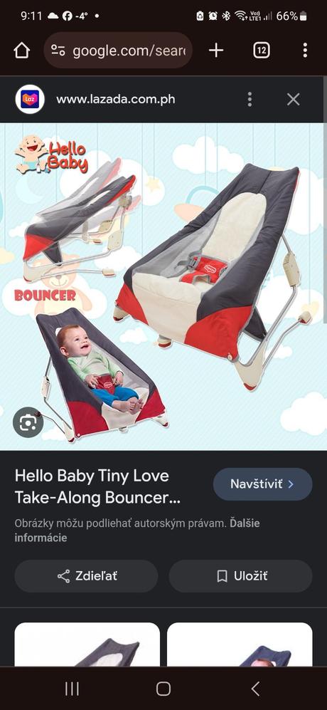 Prenosne hojdacie lehátko tiny love, 