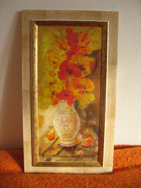 Gladioly - olejomaľba r. bollová,