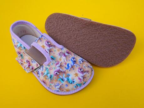 Detské barefoot papučky pegres jednorožec, pegres,20 - 32