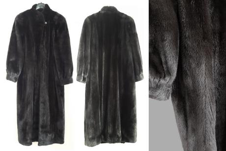 Norkový kožuch čierny veľkosť xl+čiapka gratis, xl