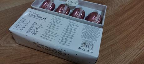 Vianočné sklenené ozdoby makrónky, 