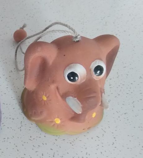 Keramika zvonček slon zvon ako nový zvonec, 