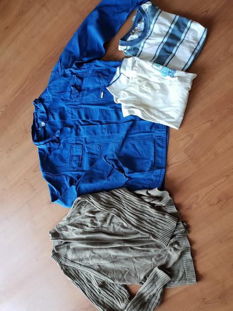 Monterkova bunda, sveter a 2stare tricka, l