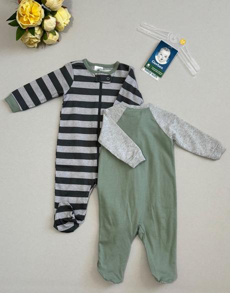 Gerber chlapčenské dupačky 2ks súprava, gerber,62