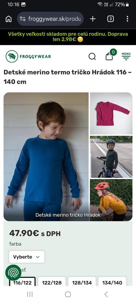 Merino tricko froggywear, 110