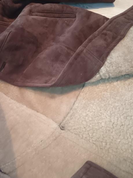 Kožený dlhý kabát veľ. 44, 44