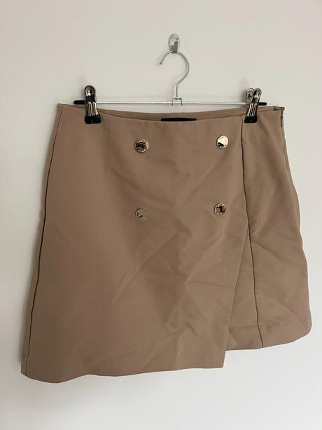 Hnedá krémová formálna kancelárska sukňa, mohito,s