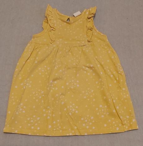 Šaty žlté + srdiečka h&m 86, h&m,86