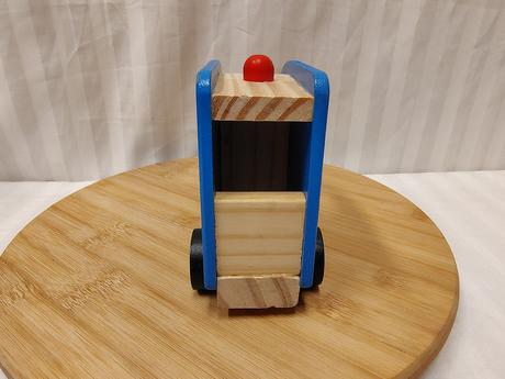 Drevené policajné autíčko, police, 15 cm, 