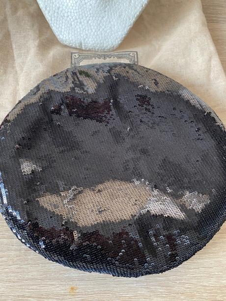 Gucci gg sequin beret in black, louis vuitton