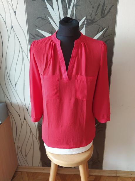 Červená ľahká blúzka., h&m,36