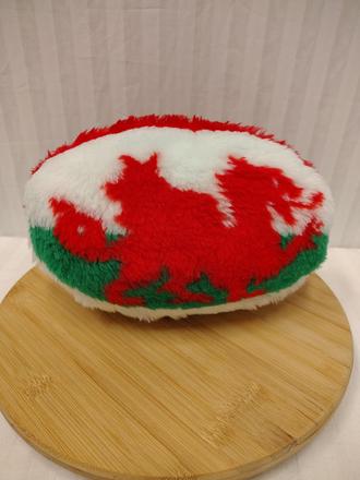 Plyšová ragbyová lopta, motív wales, 28 cm, 