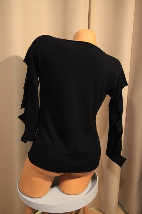 Viskózový top s dierami na rukávoch, m/l, m