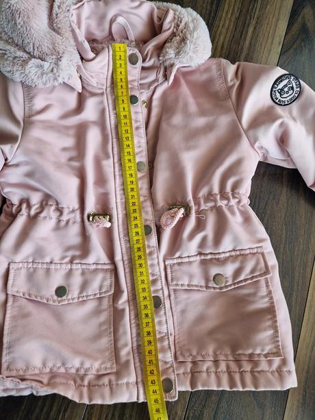 Ružová tepla bunda hm, h&m,122