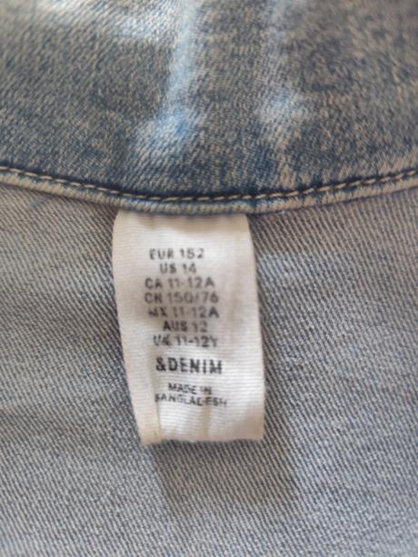 Dievčenská rifľová bunda č.eur 152, denim,152