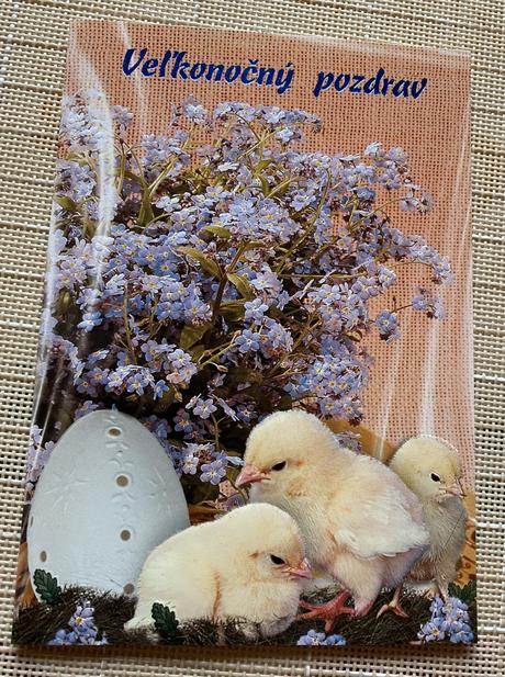 Veľkonočný pozdrav s 3d efektom + obálka, 