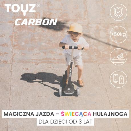 Toyz balančná kolobežka carbon so svetelnými efekt, 