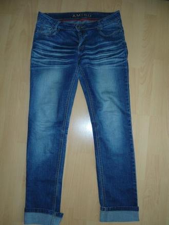 Dámske tmavomodré rifle, amisu,m