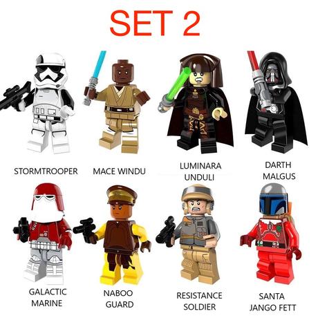 Rôzne figúrky star wars 8 (8ks) typ lego - nové,