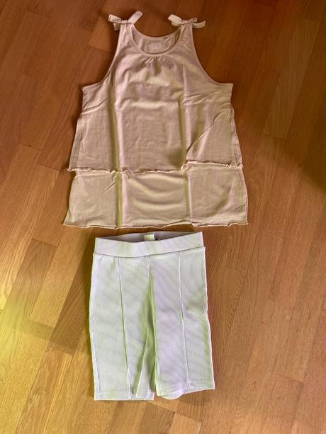 Bershka legíny + tričko reserved, zara,152