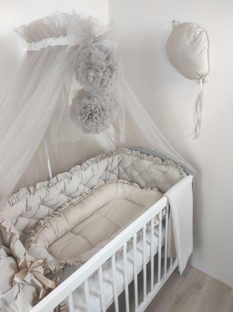 Mantinel do postielky kremová, dĺžka (cm): 180