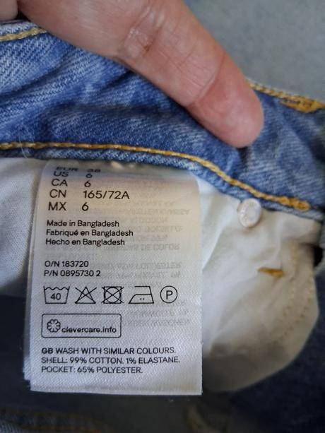 Bledomodrá riflová sukňa, h&m,36