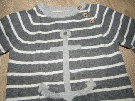 Svetrík s kotvou - top stav, h&m,86