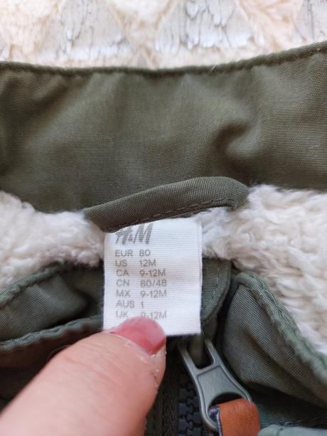 Zimná bunda s odnímateľnou kapucňou, h&m,80