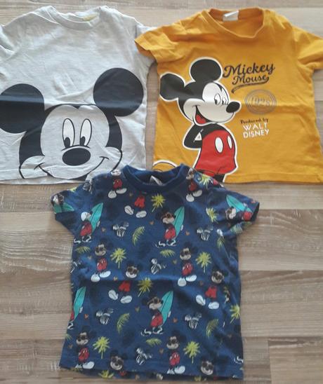3ks tričká mickey mouse krátky rukáv cena spolu, disney,80